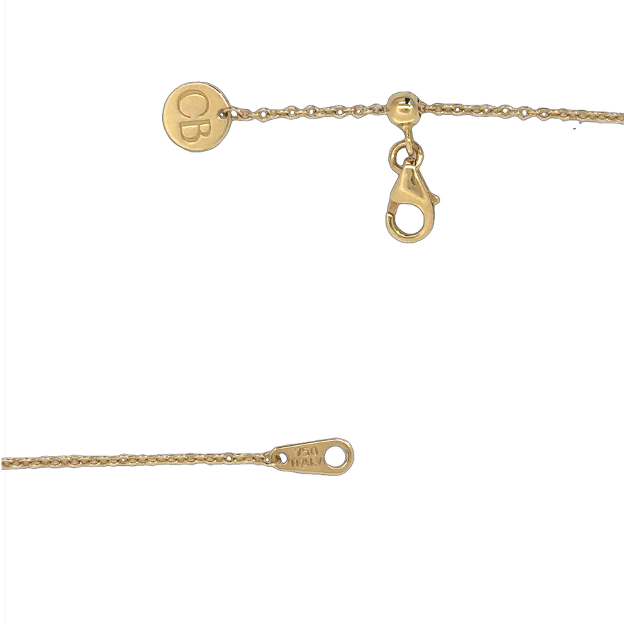 18k Gold Crown Bracelet with Diamond - Adjustable for Baby