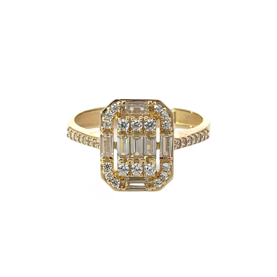 14k Gold Solitaire Ring for Women, Size 7