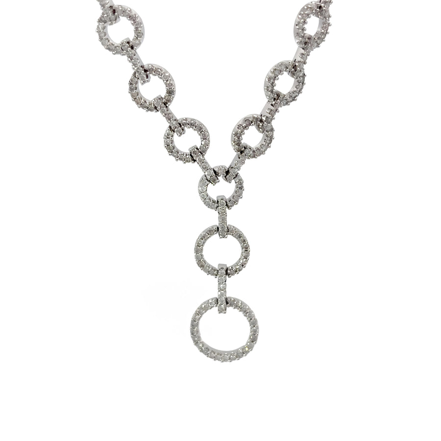 Elegant 14k White Gold Diamond Necklace - 2.05 ct