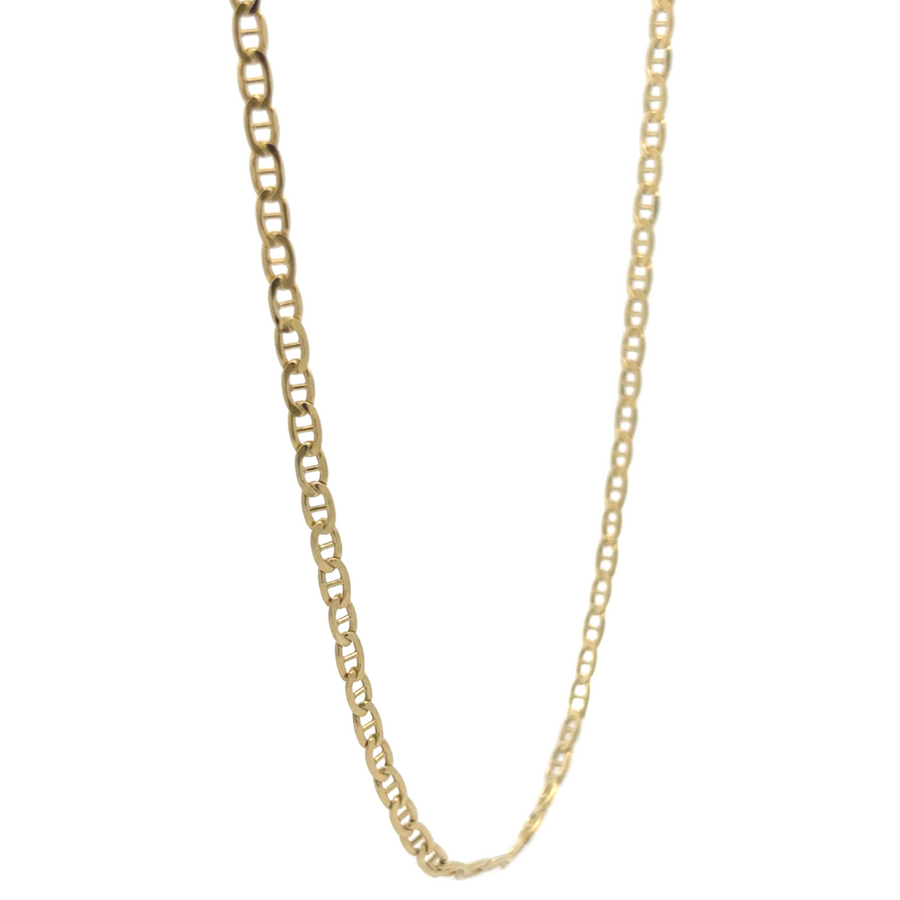 10k gold chain layered with a pendant, demonstrating its versatility for different styles
