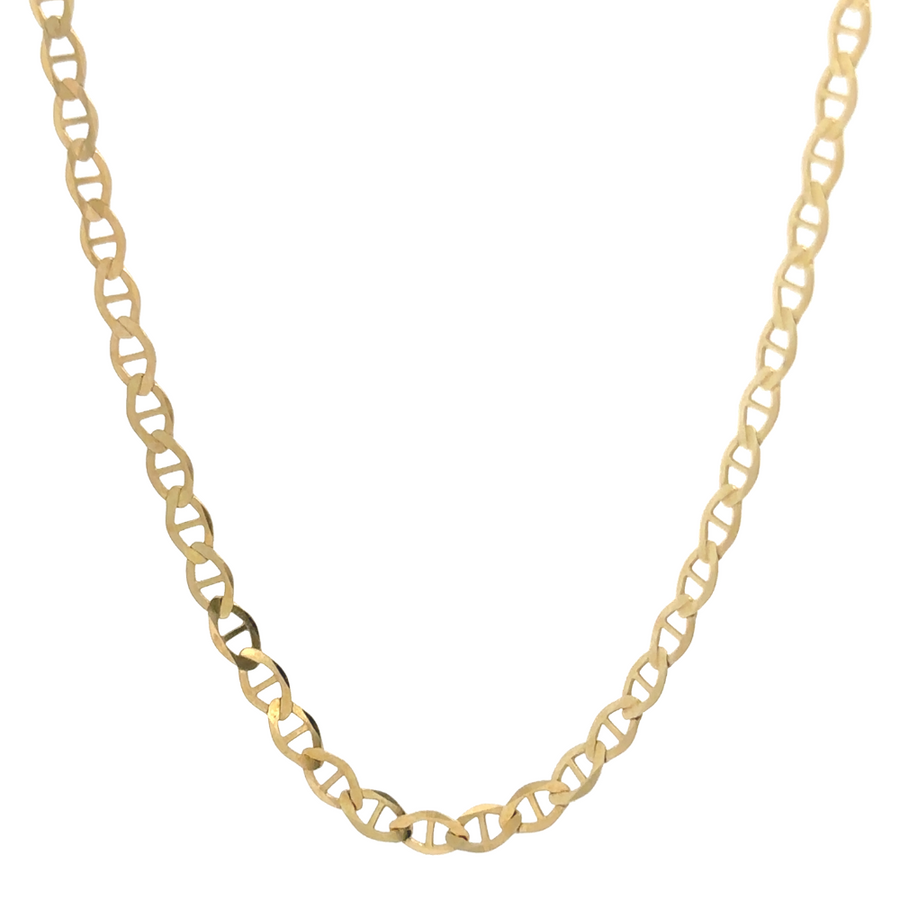Close-up of the 10k gold chain for men, showcasing its sleek design and high-quality craftsmanship.
