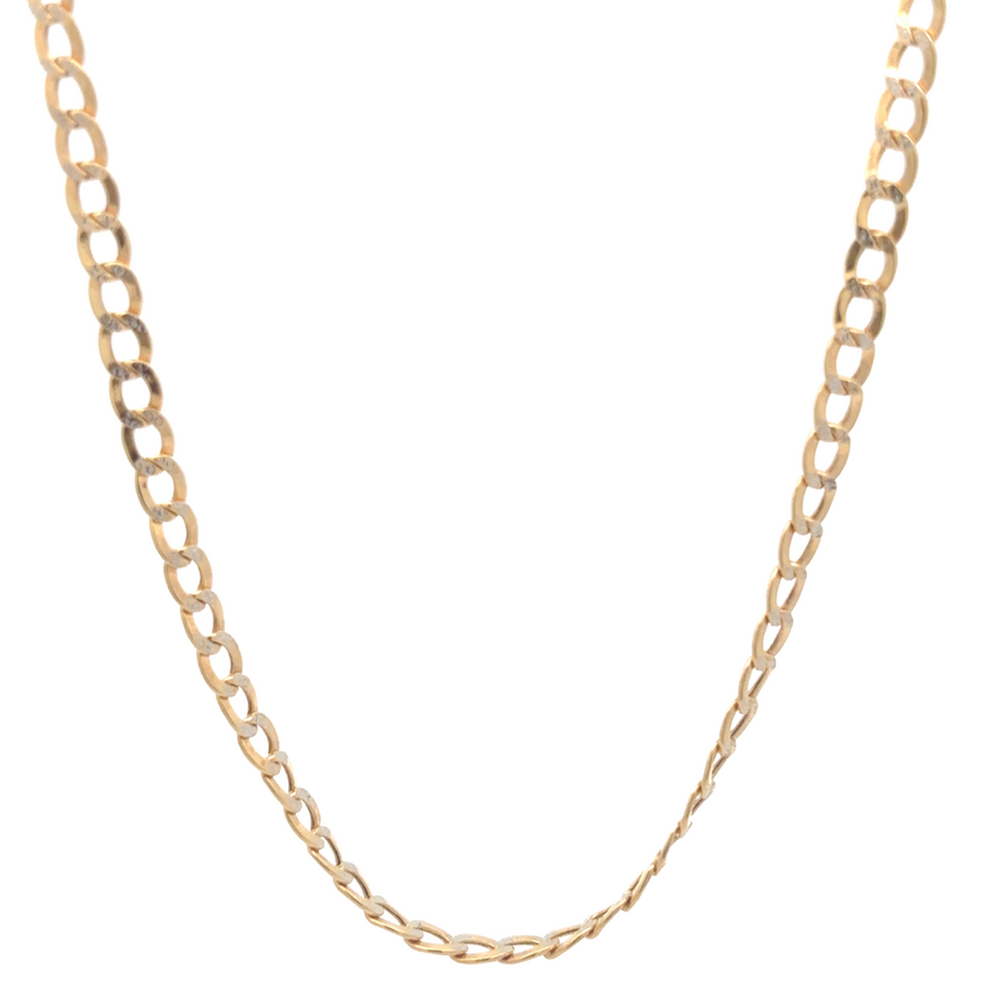 Close-up shot of the 10k gold Cuban chain for men, highlighting the thick interlocking links.