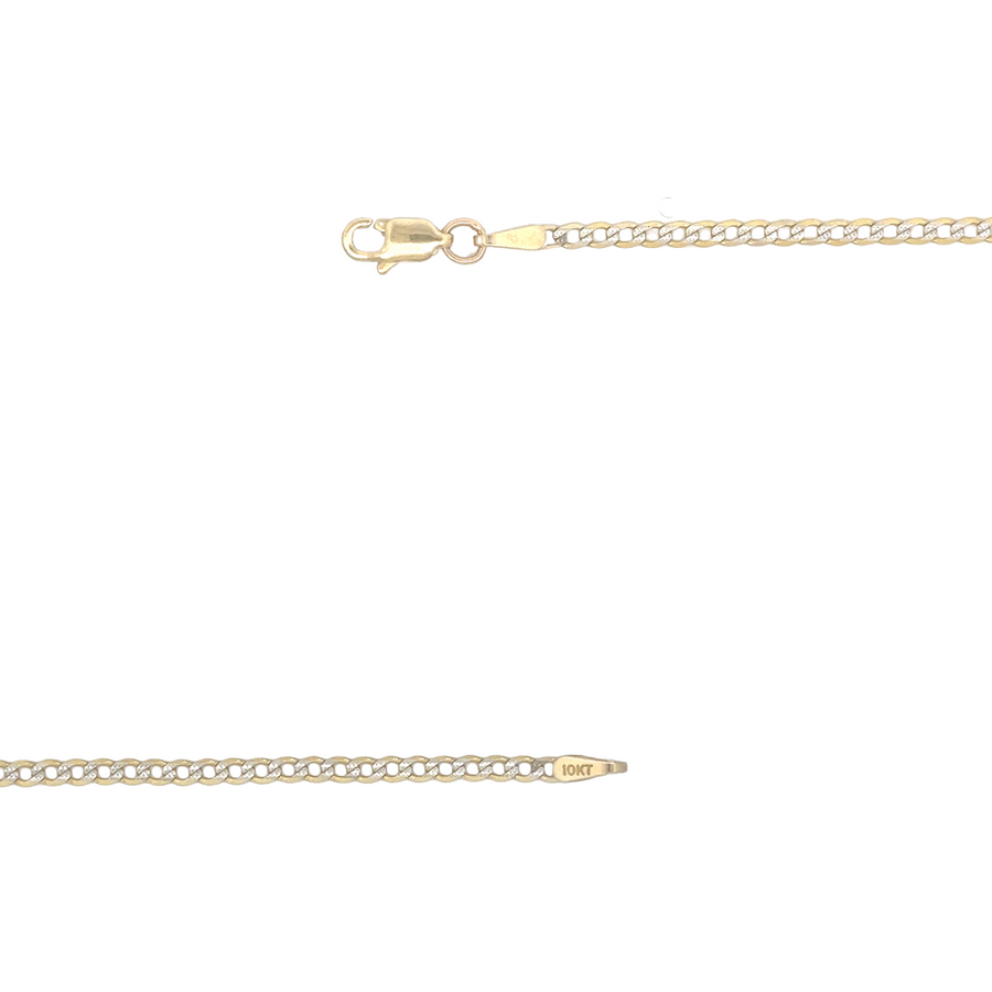 The 20-inch Cuban link chain displayed on a neutral background, emphasizing its durability and elegance.