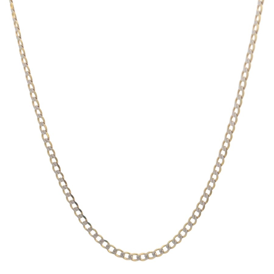 Close-up of 10k gold ESL Cuban chain, showcasing its classic link design and premium craftsmanship