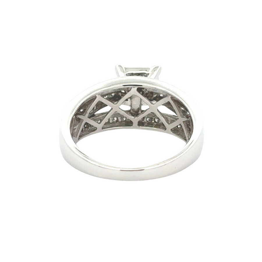 Elegant women’s diamond ring crafted in 10k white gold