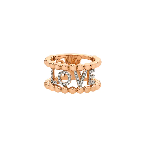 Rose Gold Diamond Love Ring