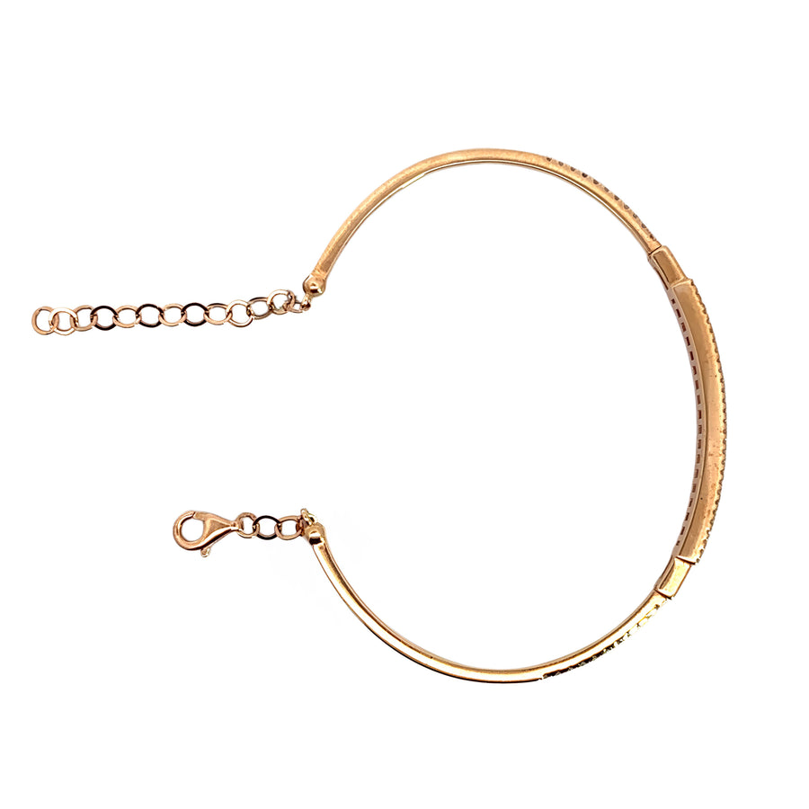 14k Gold Bangle with Diamonds