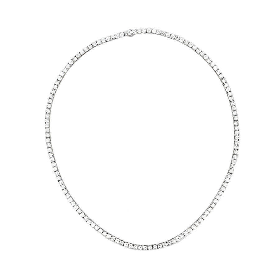 14k White Gold Necklace with 18.25 CTS Lab Diamond for Women