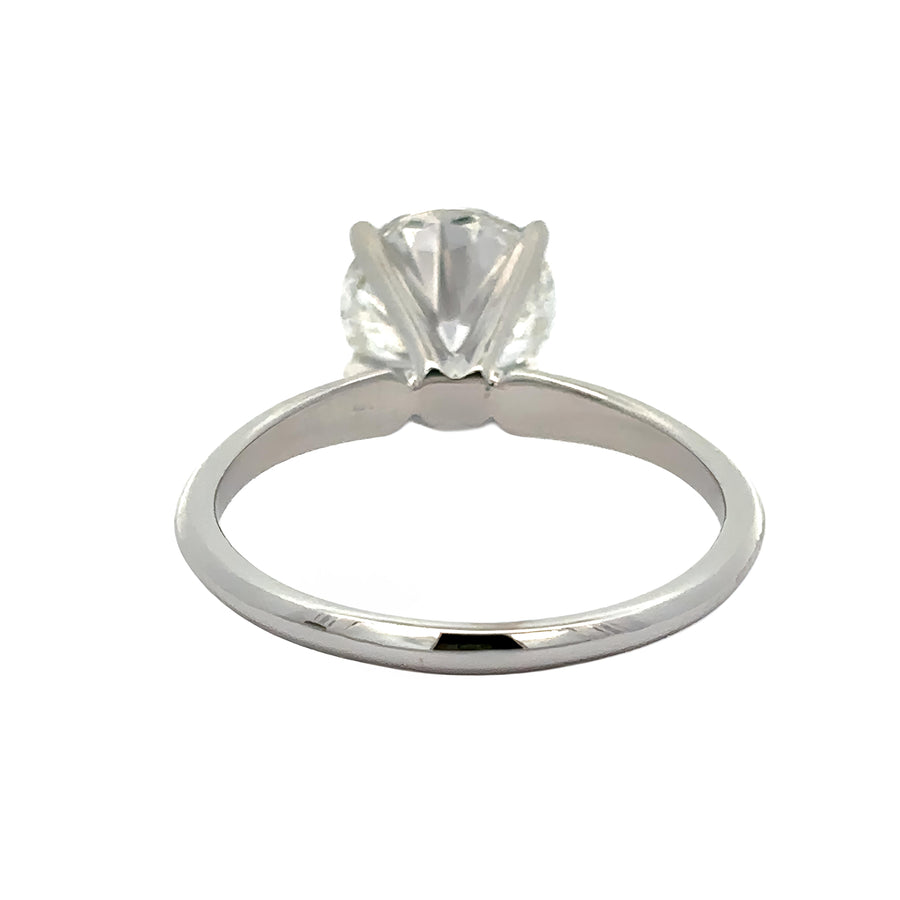 14k White Gold Ring with 2.08 CTS Lab Diamond for Women