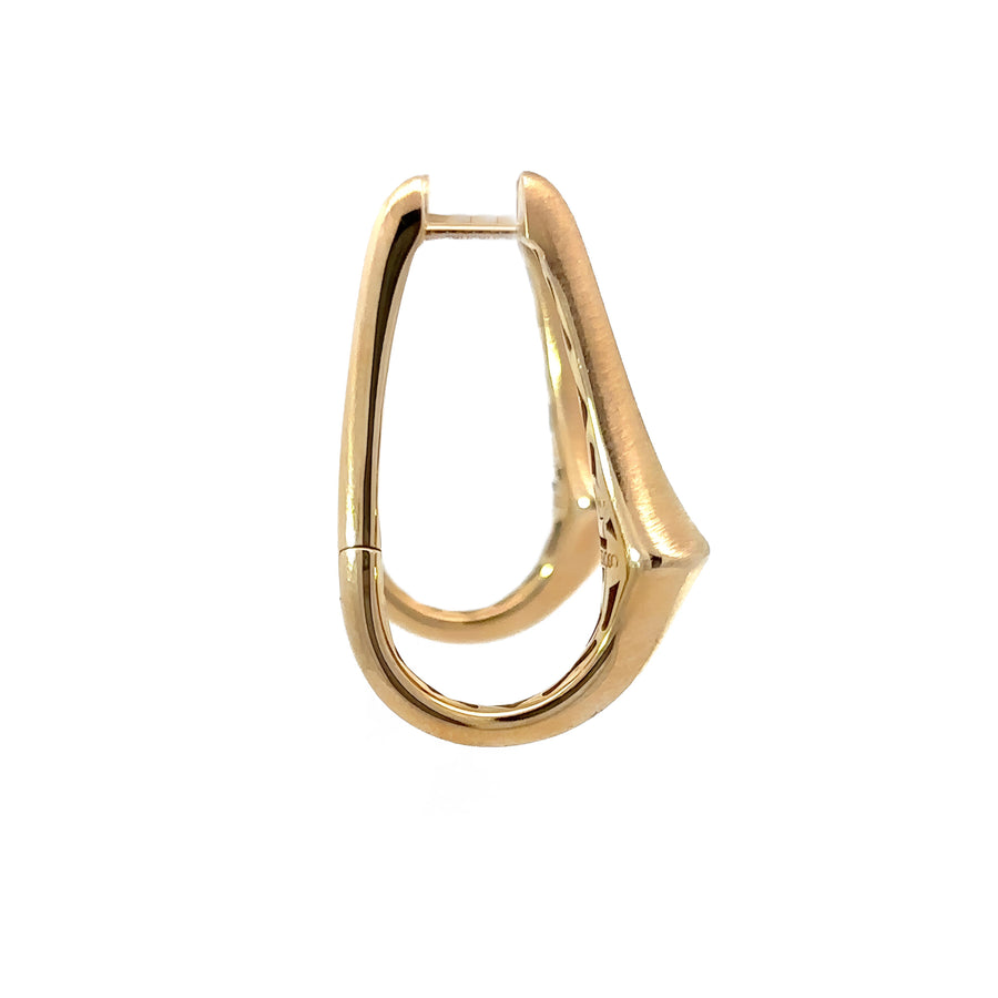 Bamboo Large Earrings in 14K Gold for Women