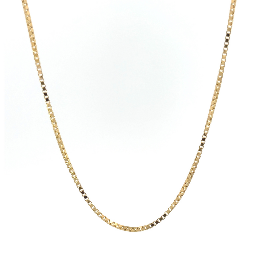 Unisex 14K gold chain necklace, 21 inches in length