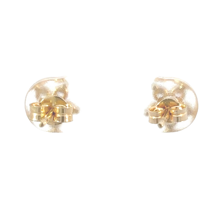Lightweight 14K gold flower CZ stud earrings, designed for everyday wear and comfort