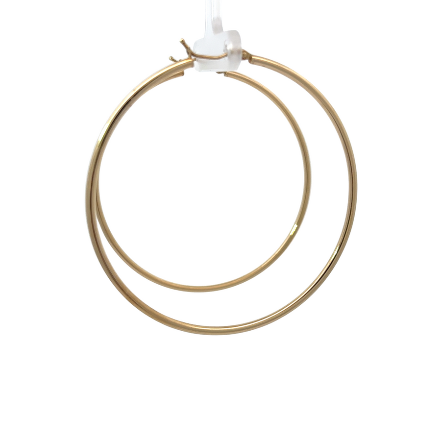 14K Gold Hoop Earrings – 55mm