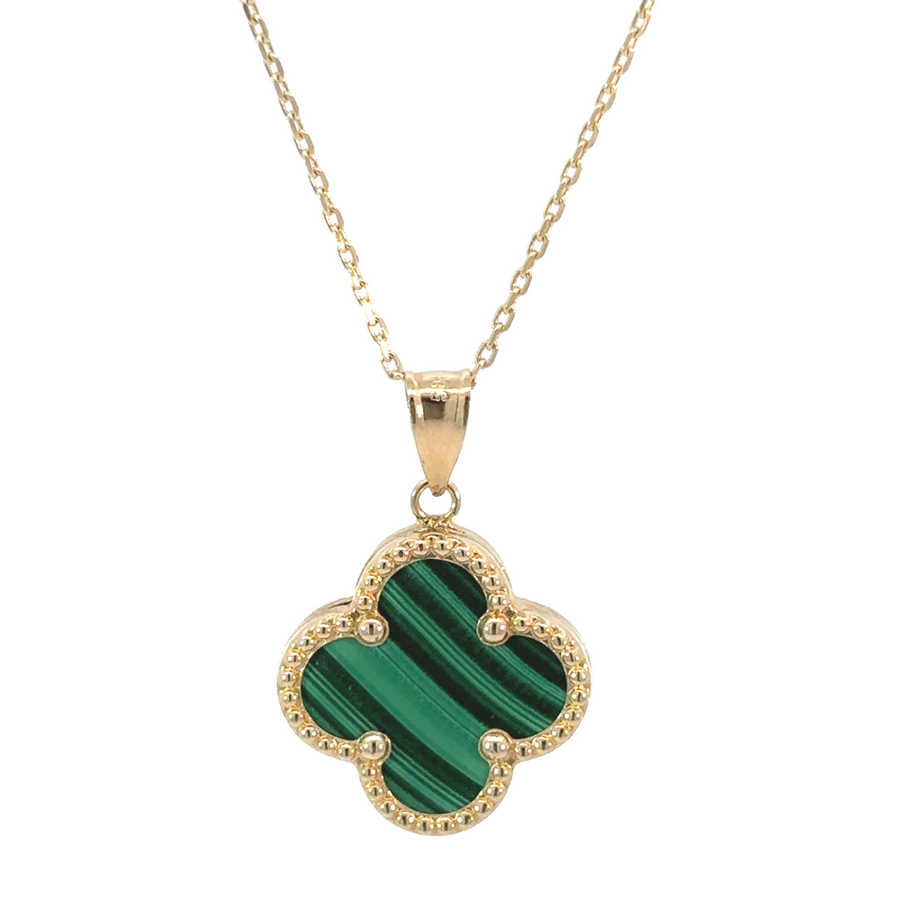 14K gold women’s pendant displayed on white background