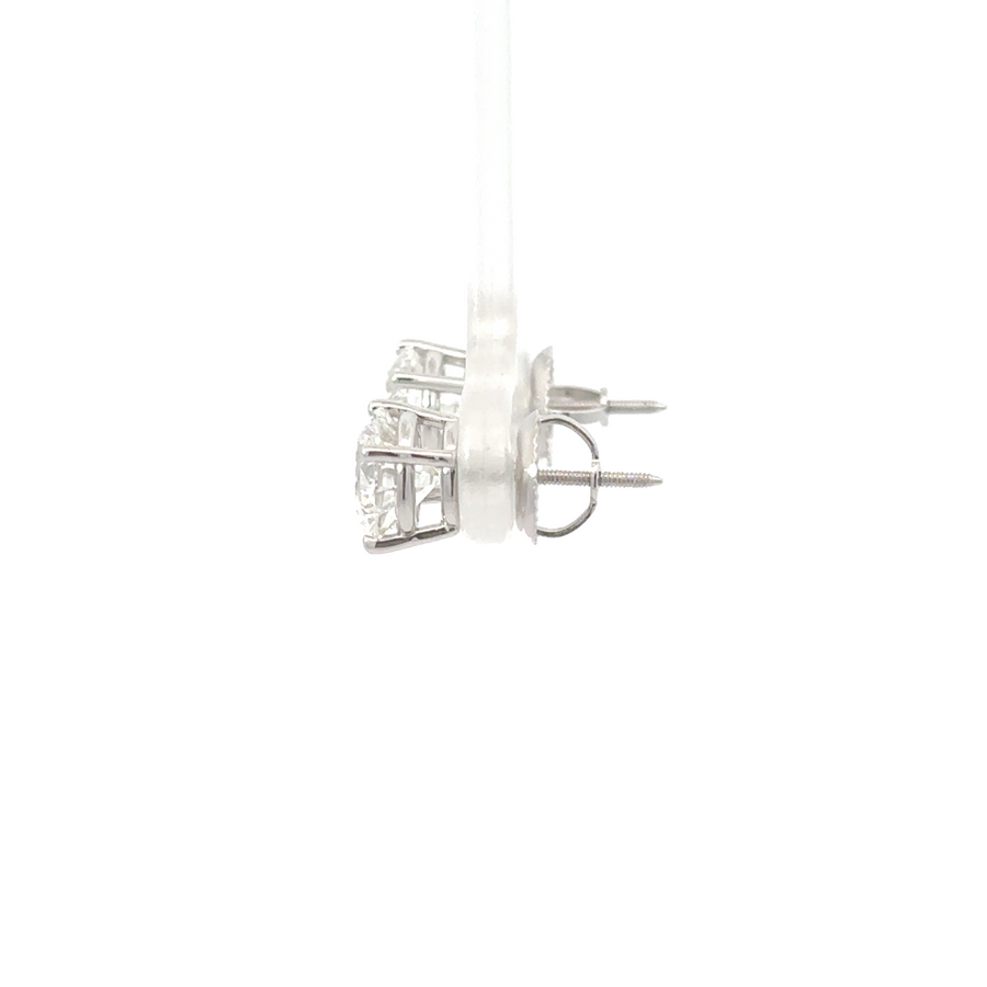 Elegant lab diamond studs in white gold for men and women
