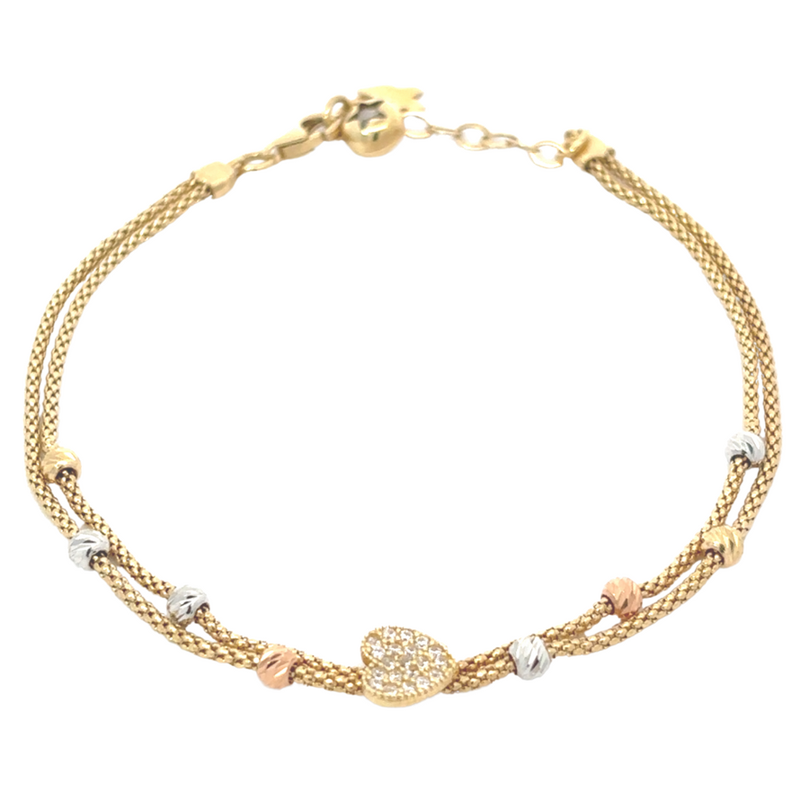 14k gold adjustable bracelet for women with sleek, minimal design