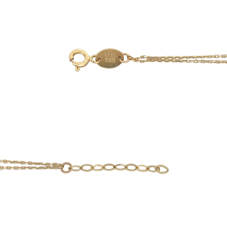 Adjustable 14k gold necklace with customizable length for versatile wear