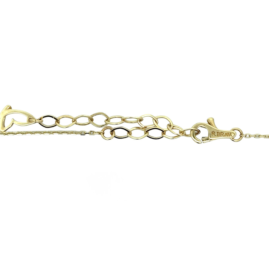 Minimalist 14k gold necklace with adjustable chain for women