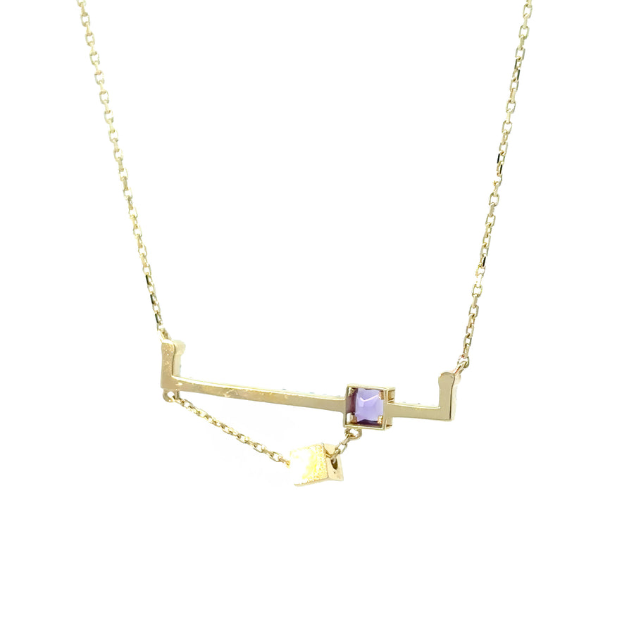 17 to 19-inch adjustable gold chain necklace laid flat