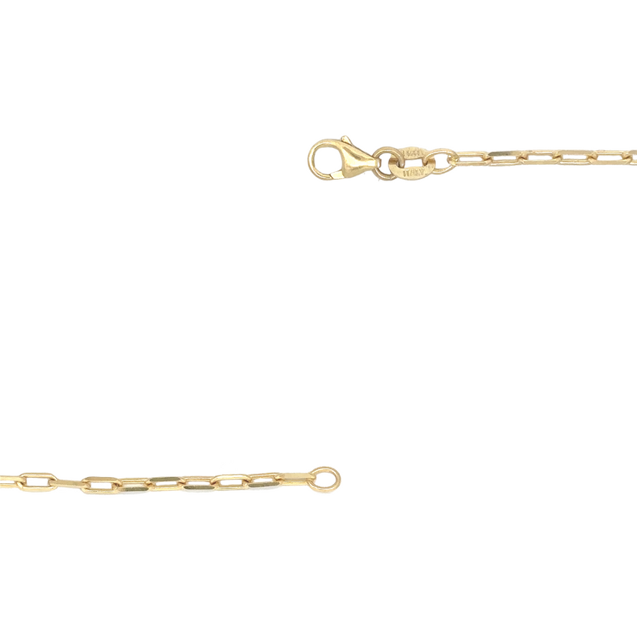 Timeless 14k gold ankle bracelet, designed for women with a minimalist touch