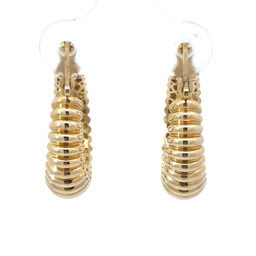 14k Gold Small Line Earrings offering minimalist elegance