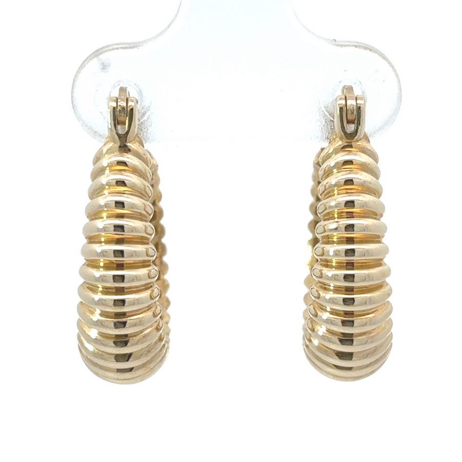 14k Gold Argts Small Line Earrings with sleek, minimalist design