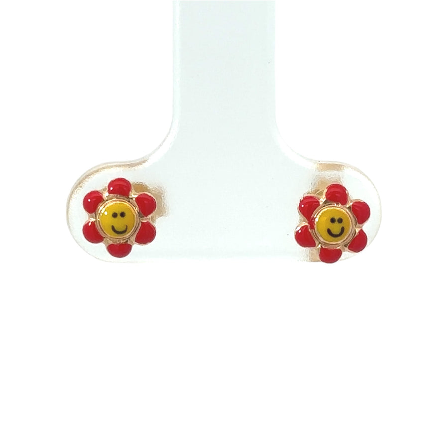14k gold earrings designed for sensitive baby ears