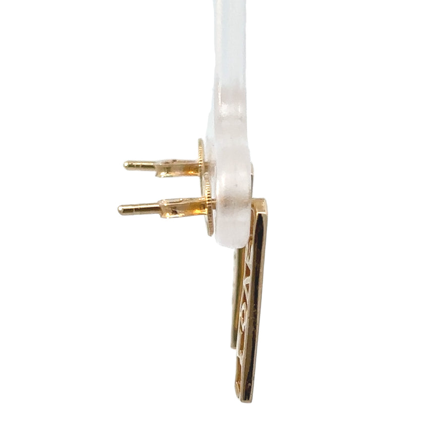 Elegant 14k gold earrings for babies with heartwarming theme
