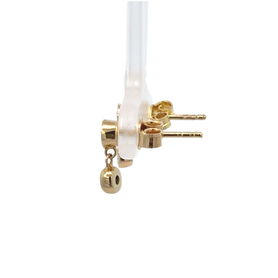 Small gold circle earrings designed for infants