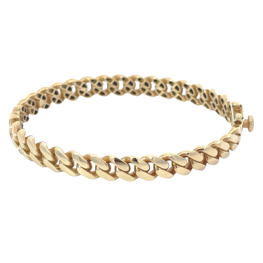 Elegant 14k Gold Bangle with smooth polished finish