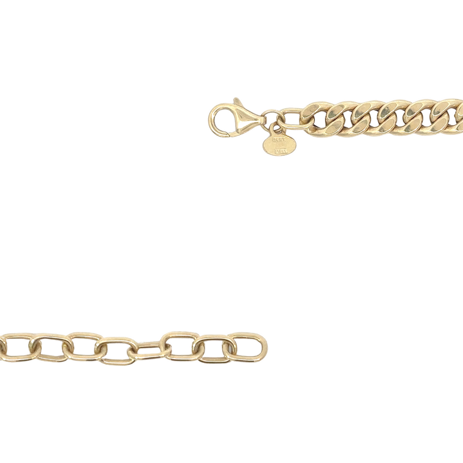Adjustable 14k gold necklace for men and women