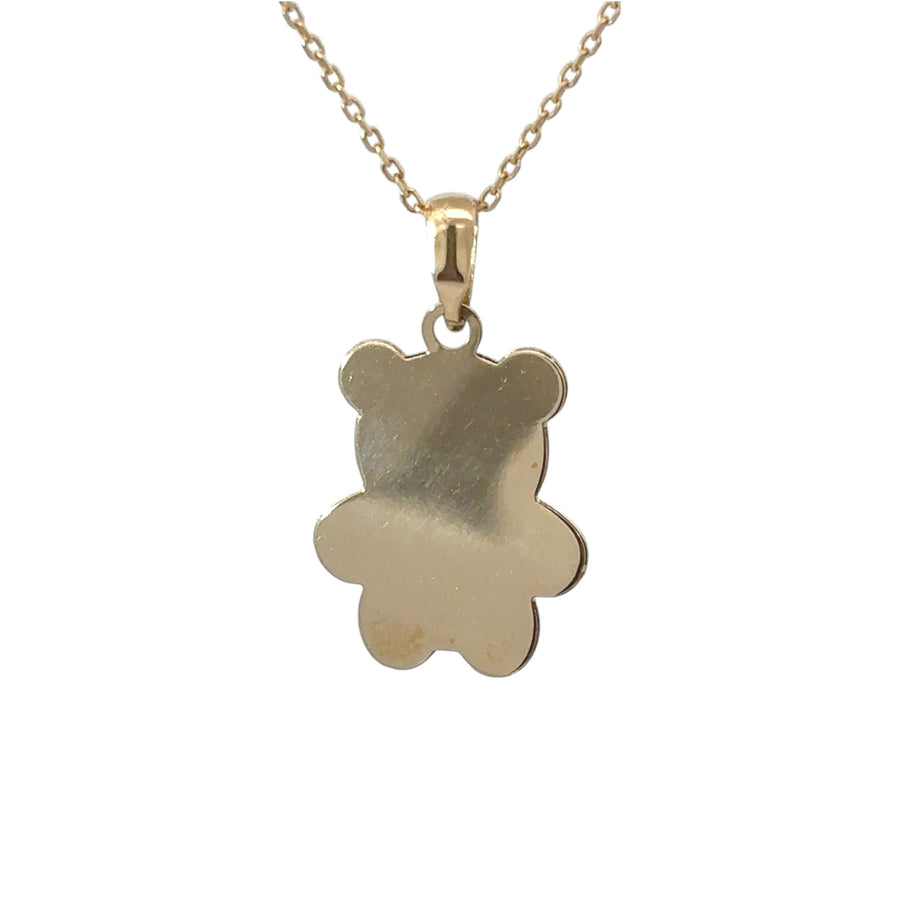 Petite gold bear pendant for baby or woman