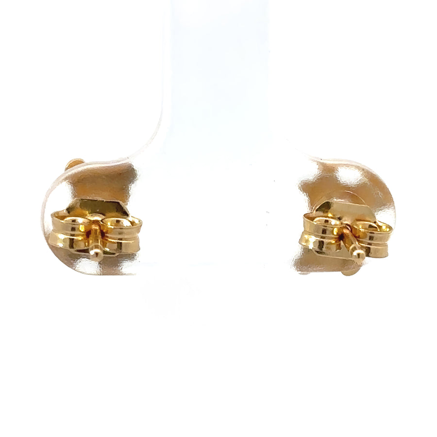 Hypoallergenic 14k gold earrings designed for sensitive baby skin