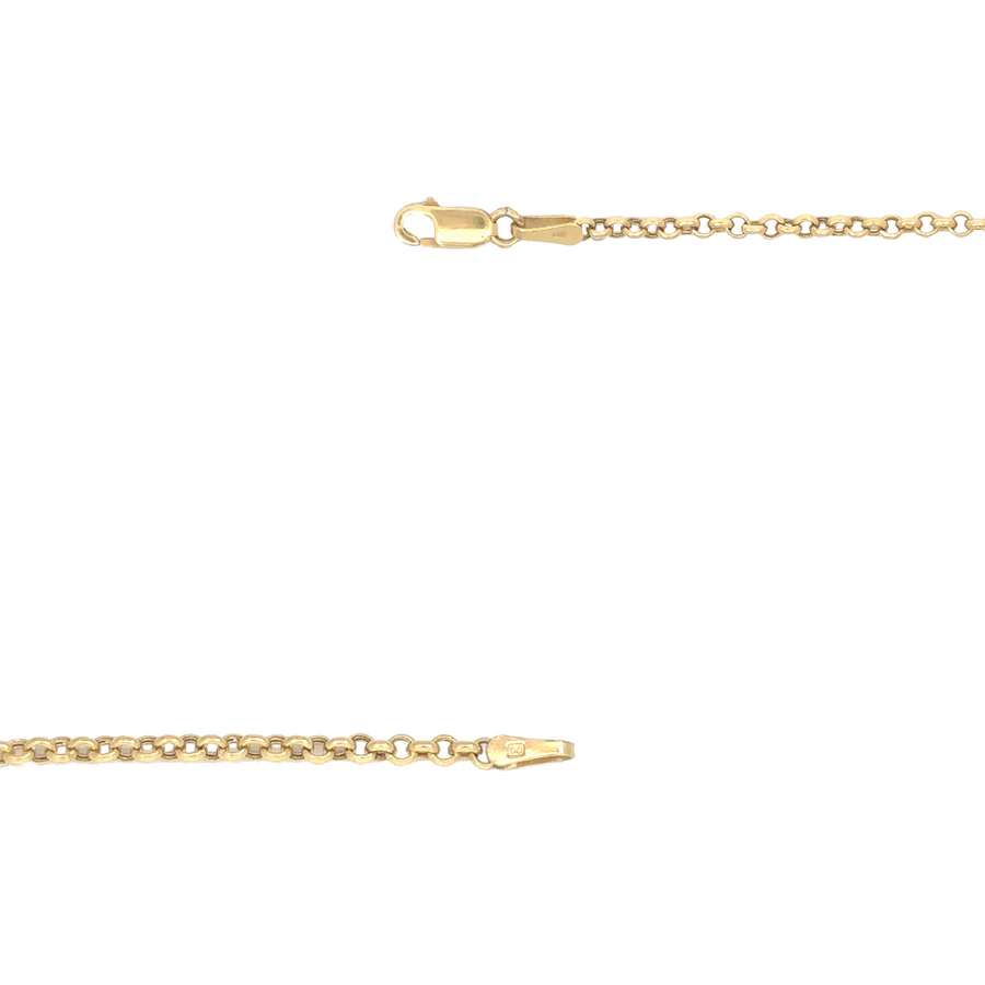 Elegant 14k gold bracelet with classic high-polish finish, perfect for both casual and formal wear.