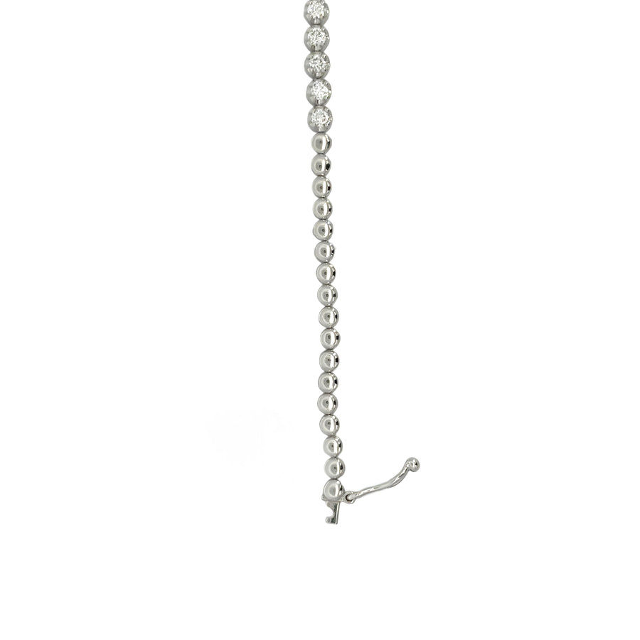 Classic 17.5 cm gold bracelet with single diamond