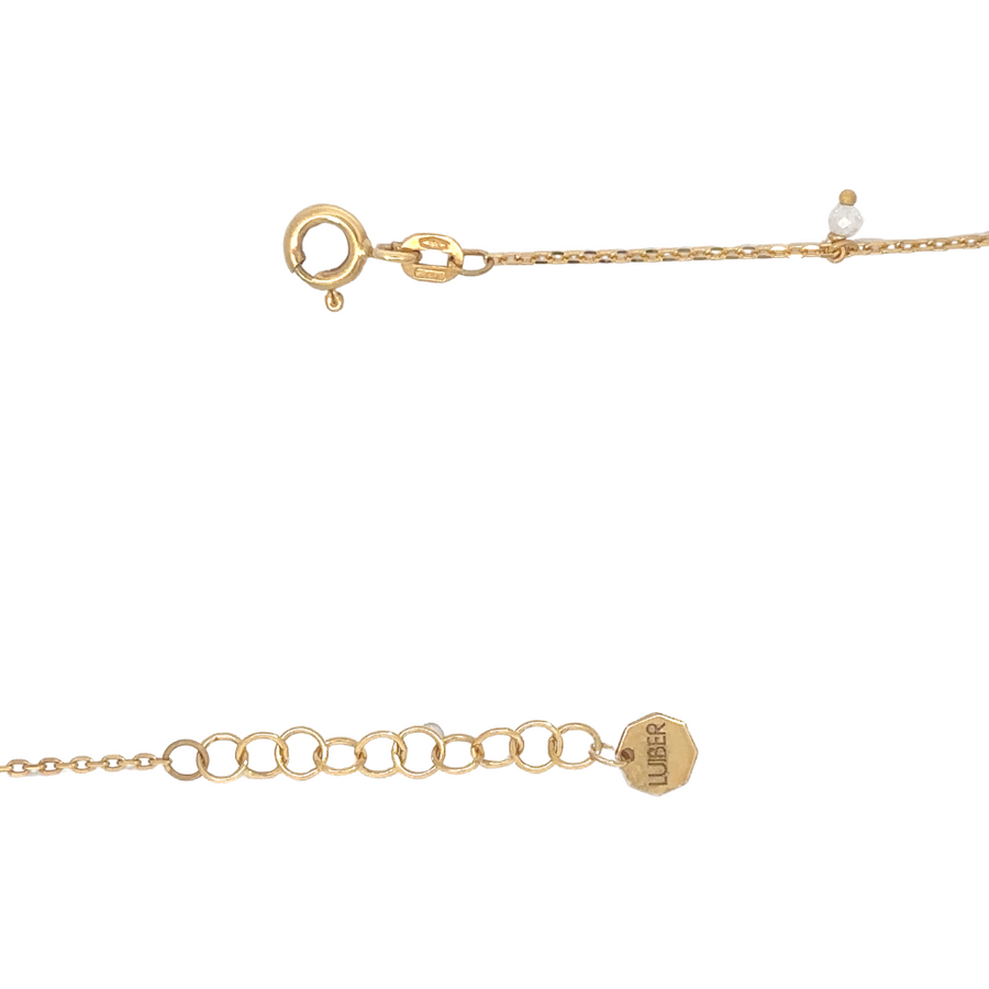 Romantic heart bracelet in 14k gold styled for women
