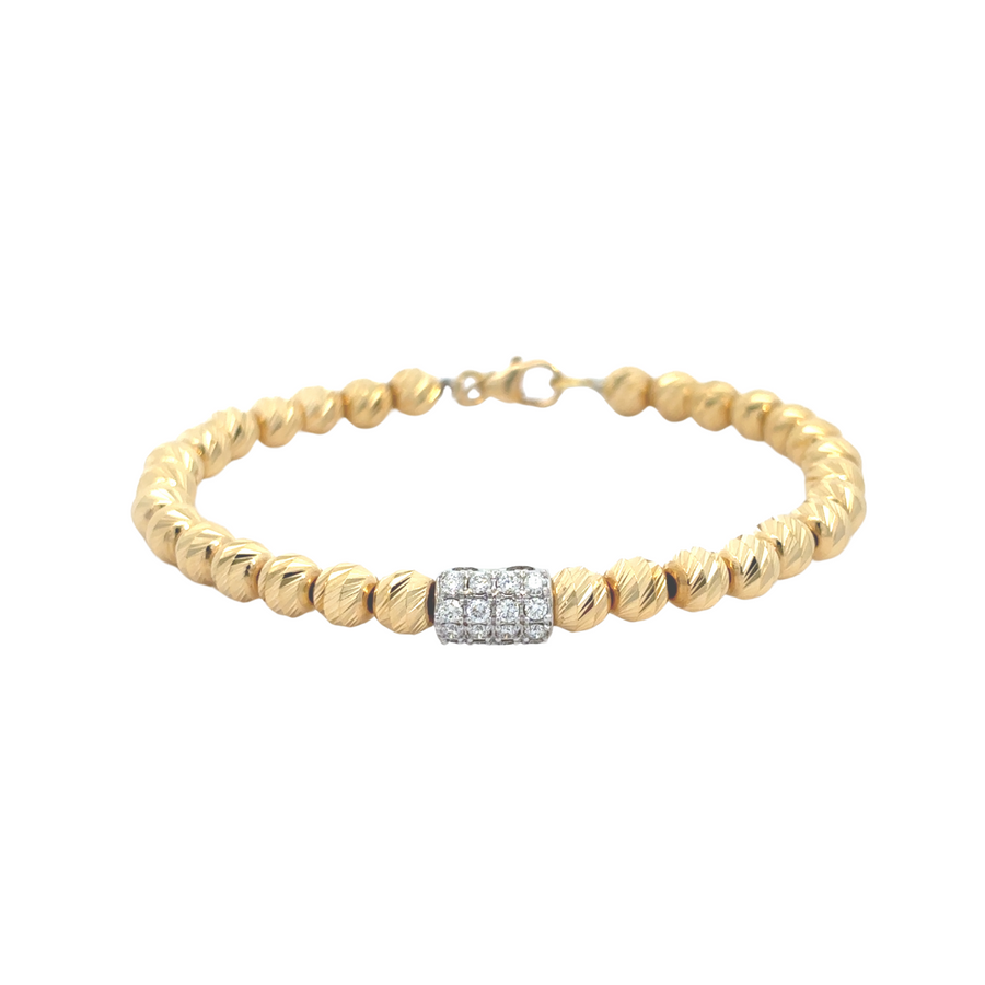 Elegant women’s bracelet featuring 14k gold braid design