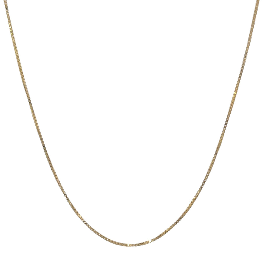21-inch gold chain necklace displayed on white background