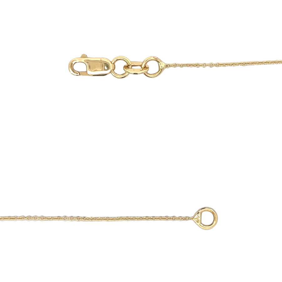 14k gold chain necklace featuring sparkling 0.31 CT diamonds