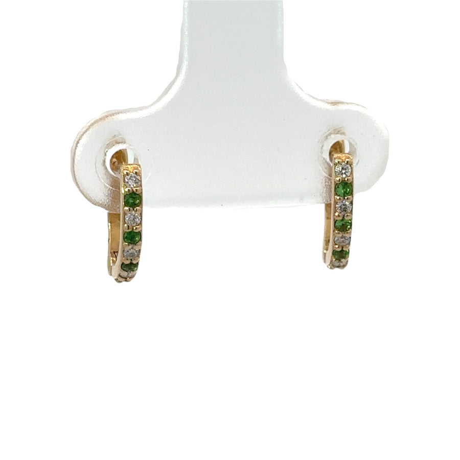 Dainty gold diamond earrings perfect for babies or women