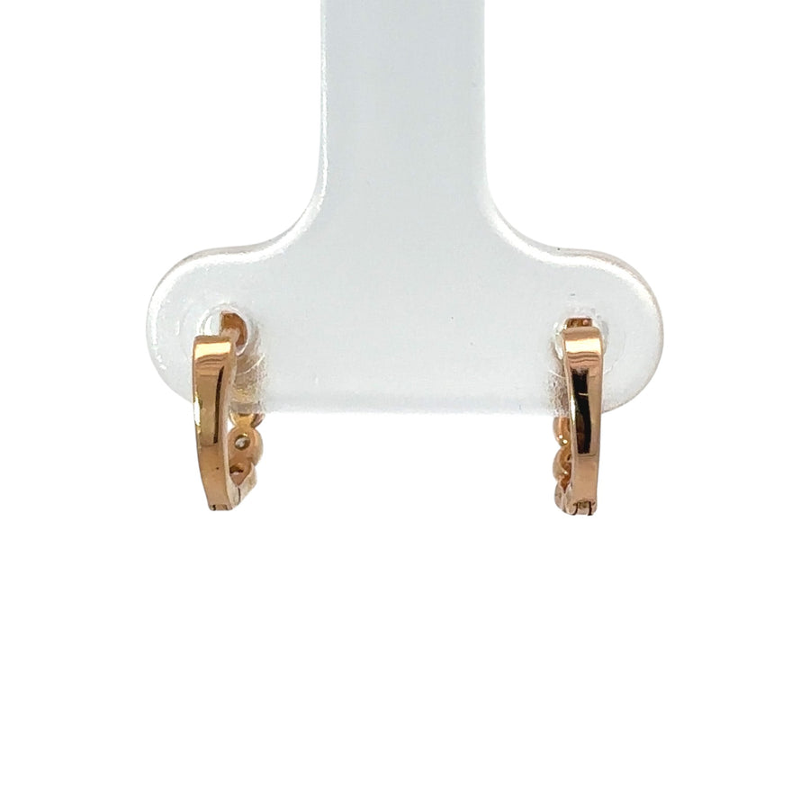 Jewelry box with 14k gold earrings and subtle diamond sparkle