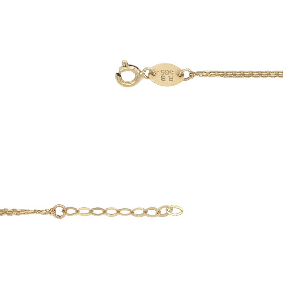 14k gold double chain bracelet – adjustable fit for comfortable wear