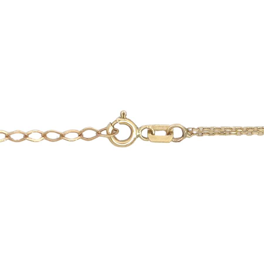 14k gold double row CZ bracelet, adjustable length for perfect fit