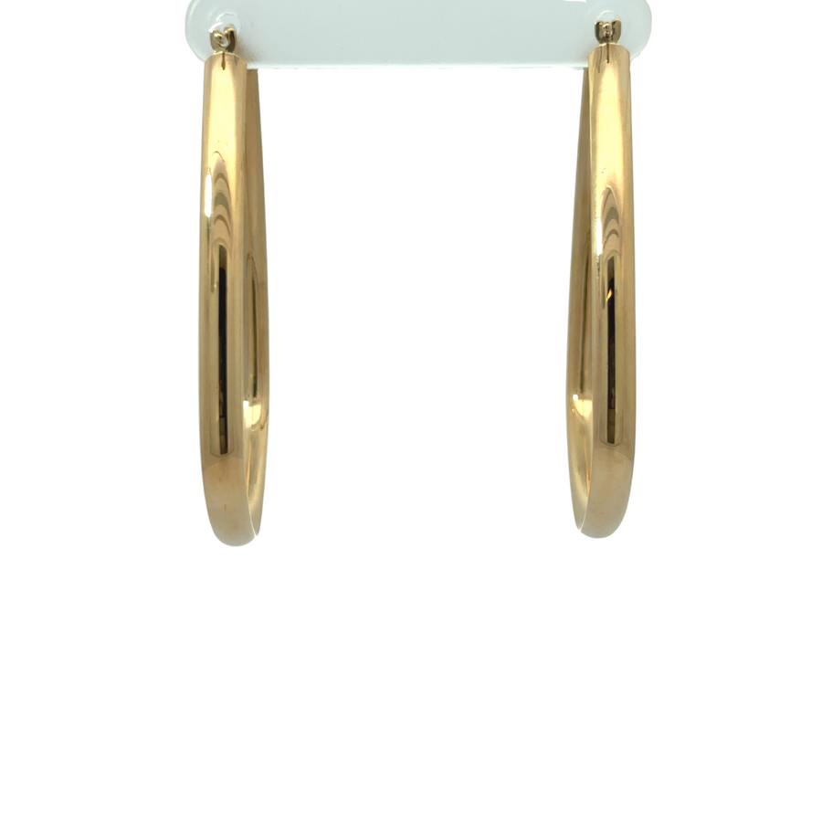 Large 14k gold earrings with elegant design