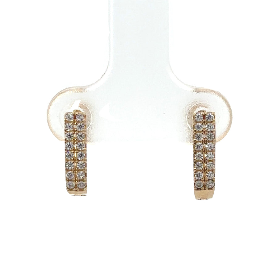 14k gold earrings for women displayed on white background