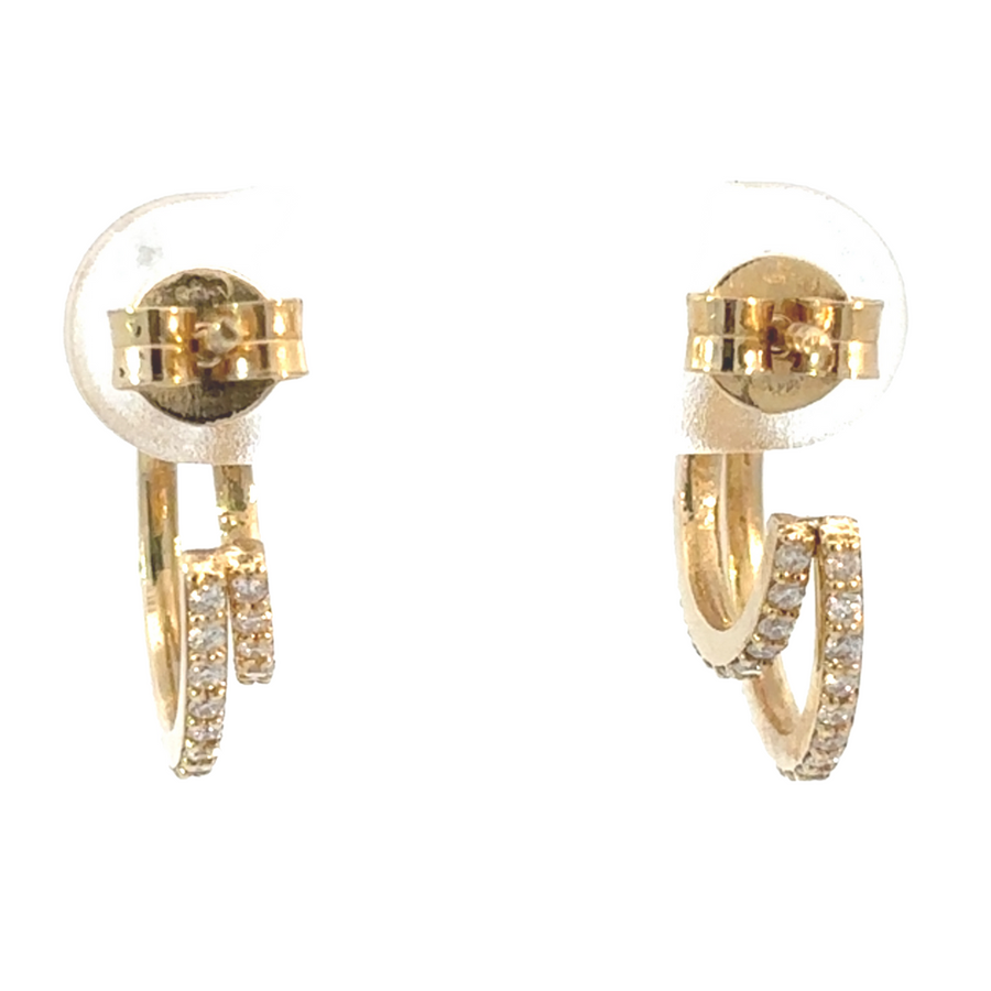 14k Gold Earrings with diamond, perfect for special occasions