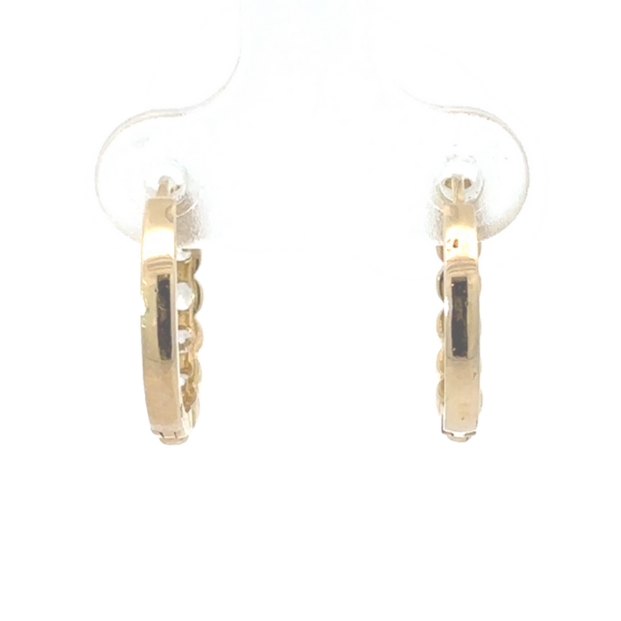 Timeless 14k gold CZ earrings, perfect for special occasions
