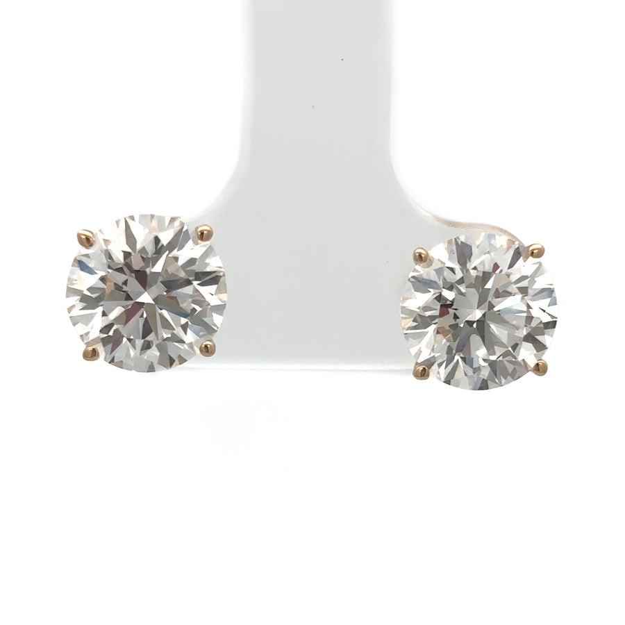 Elegant 14k gold earrings with IGI-certified diamonds