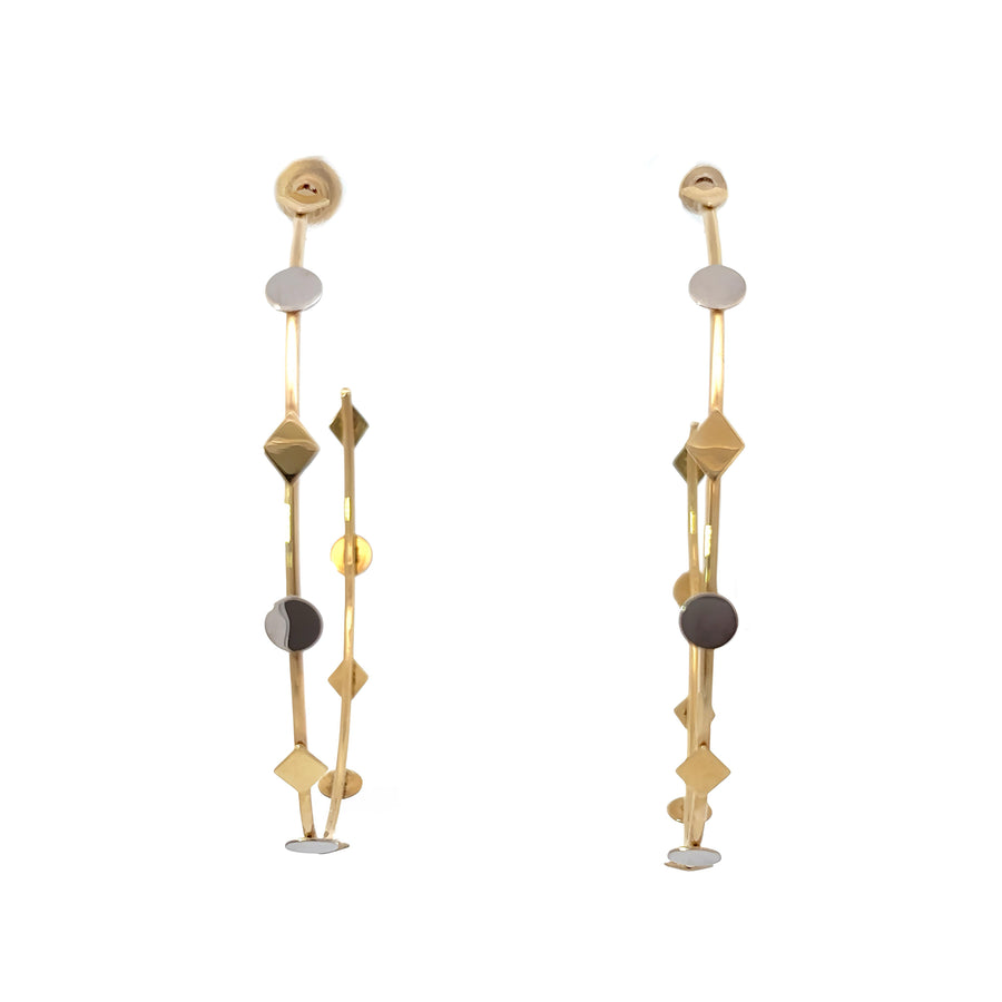 Classic women’s gold earrings with polished finish