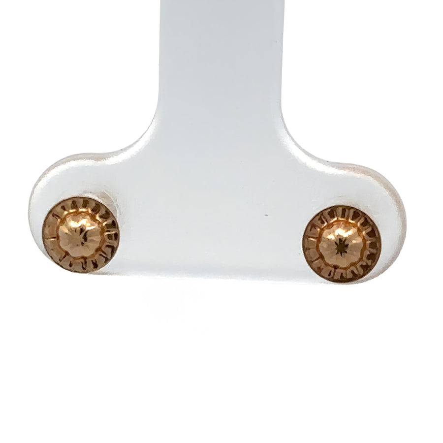Extra small gold earrings designed for infant ears